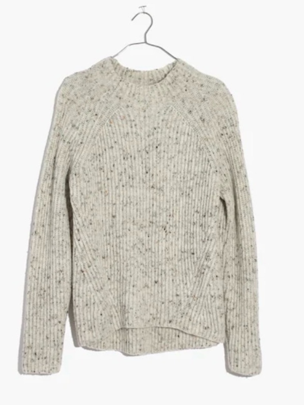 Madewell Sweater Women’s XS Wool Mock Neck Knit Donegal Northfield
